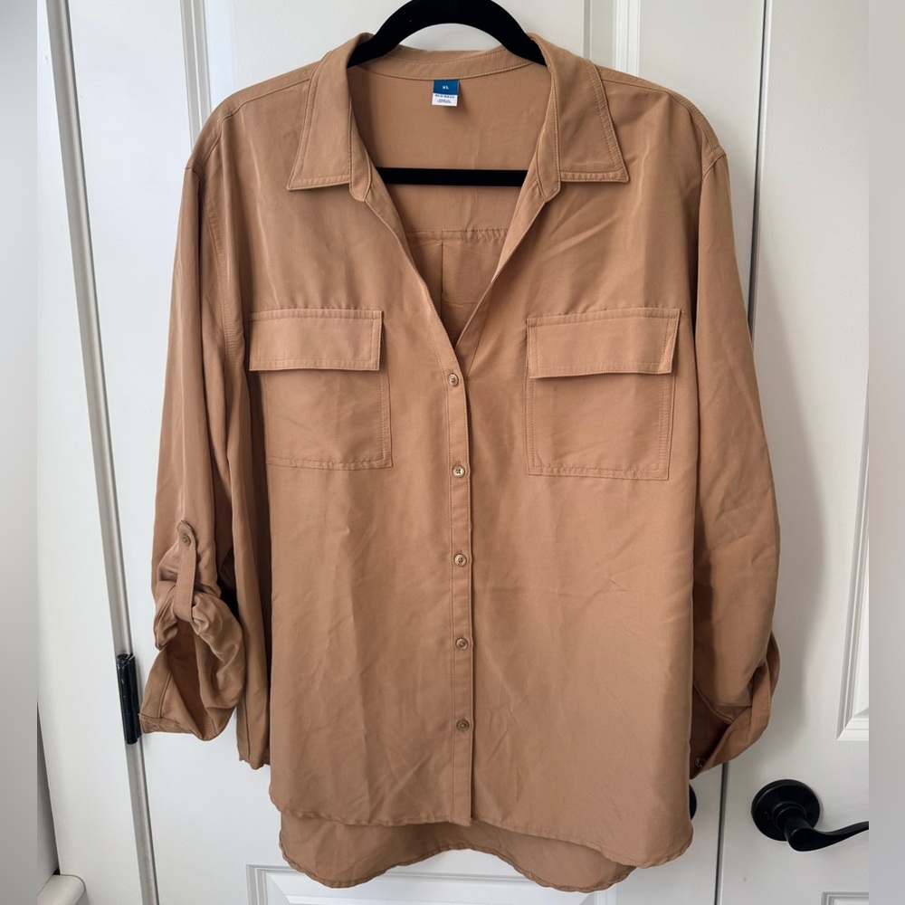 Old Navy Light Brown Collared Shirt